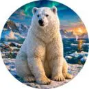Деревянный пазл «Белый медведь» коллекции «Мир животных» / 30х30см, 216 деталей