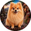 Деревянный пазл Шпиц, Мир собак / 30х30см