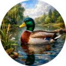 Деревянный пазл "Ворон", 30х30см, 223 детали