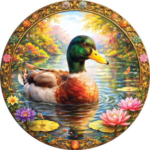 Деревянный пазл "Ворон", 30х30см, 223 детали