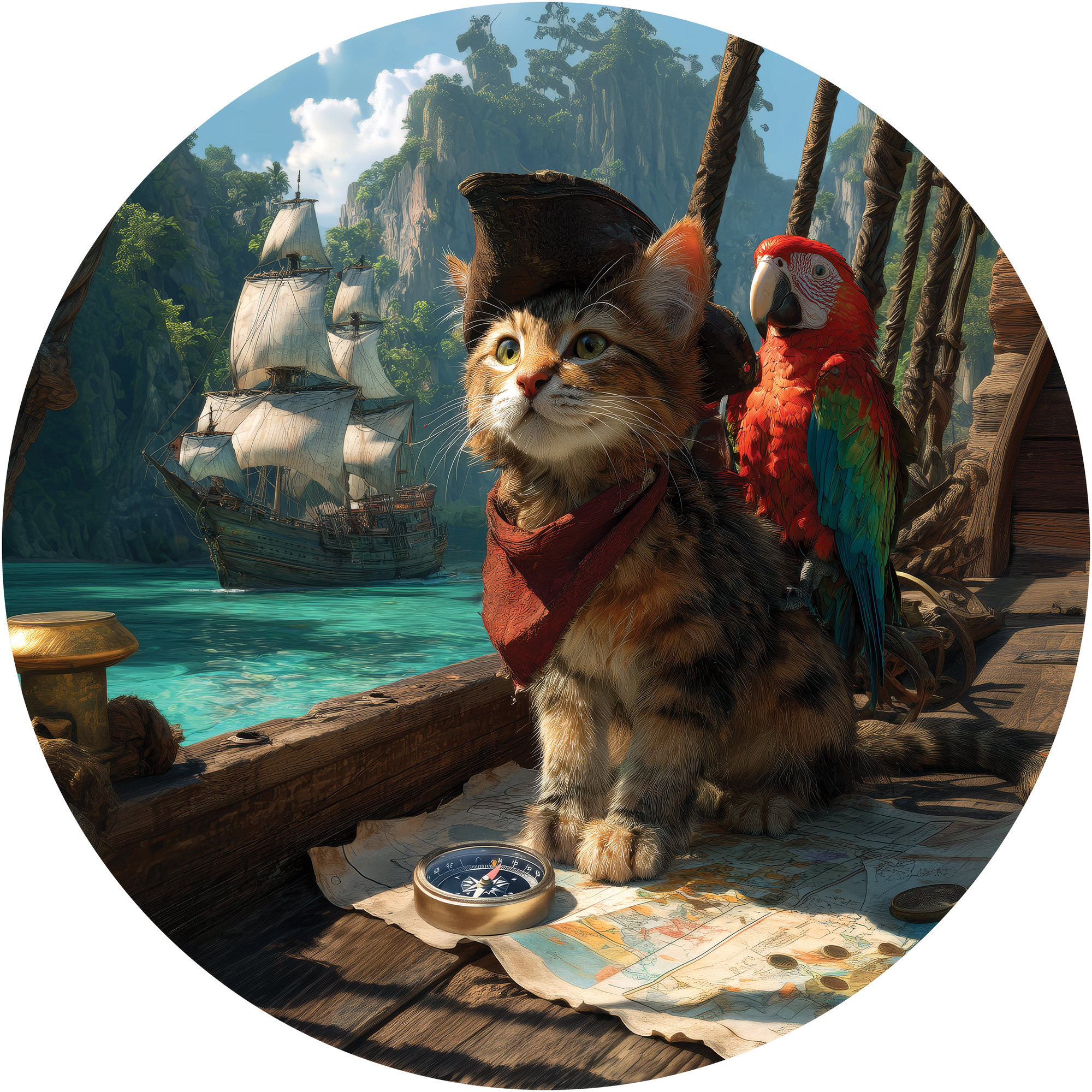 Деревянный пазл коллекции «Мир кошек» / 30х30см, 200 деталей / Артикул CT058