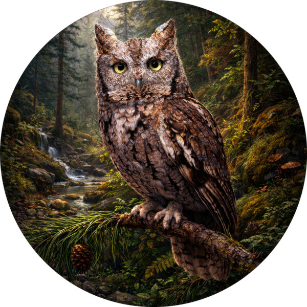 Деревянный пазл "Североамериканская совка", 30х30см, 223 детали