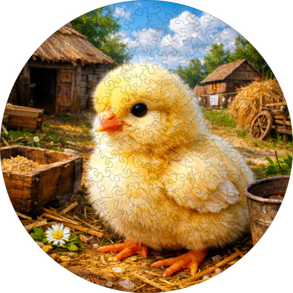 Деревянный пазл "Цыпленок", 30х30см, 223 детали