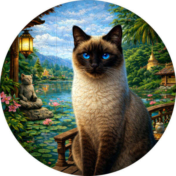 Деревянный пазл Тайская кошка коллекции «Мир кошек» / 30х30см, 200 деталей