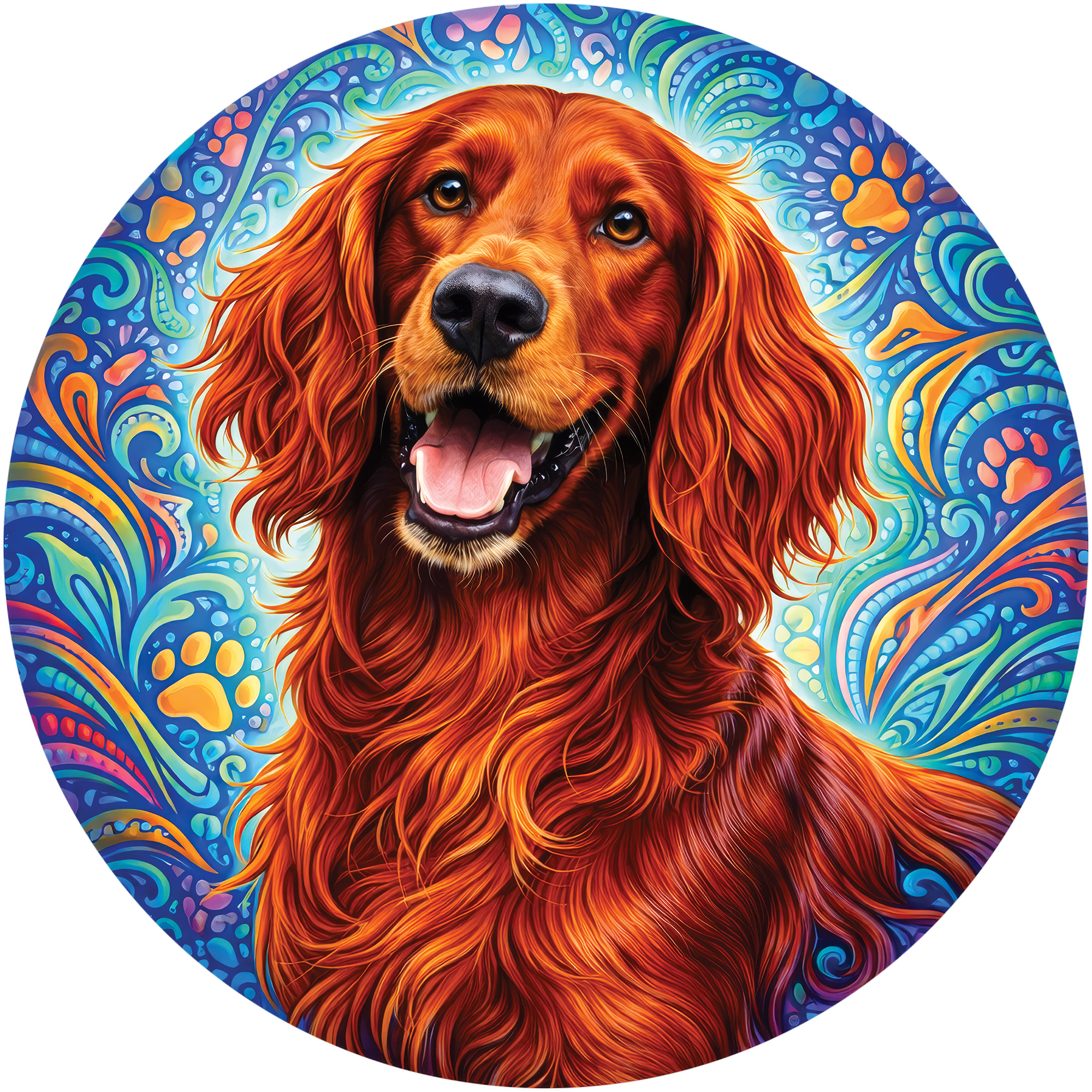 Деревянный пазл Ирландский сеттер, Мир собак / 30х30см