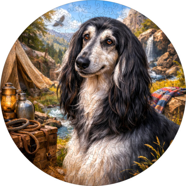 Деревянный пазл Афганская борзая / 30х30см