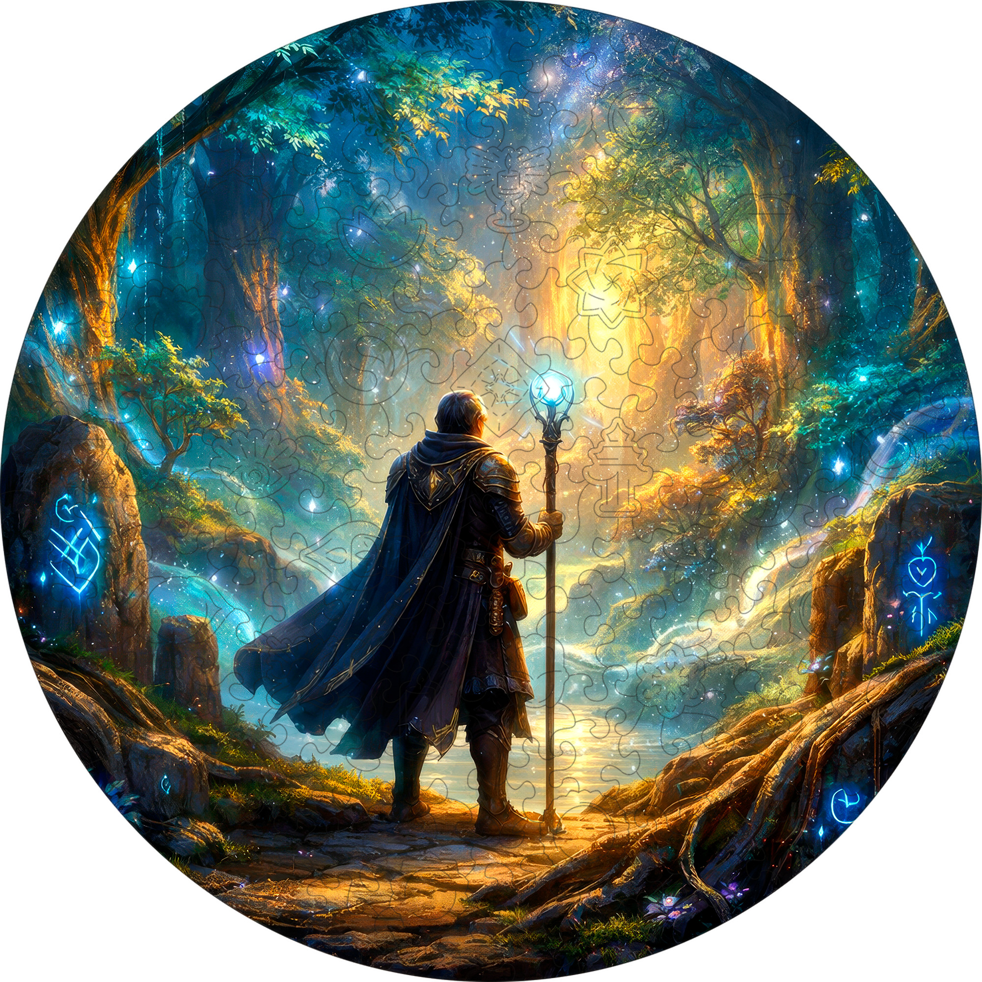 Деревянный пазл "Магический путь" коллекции «Мир легенд» / 30х30см, 204 деталей