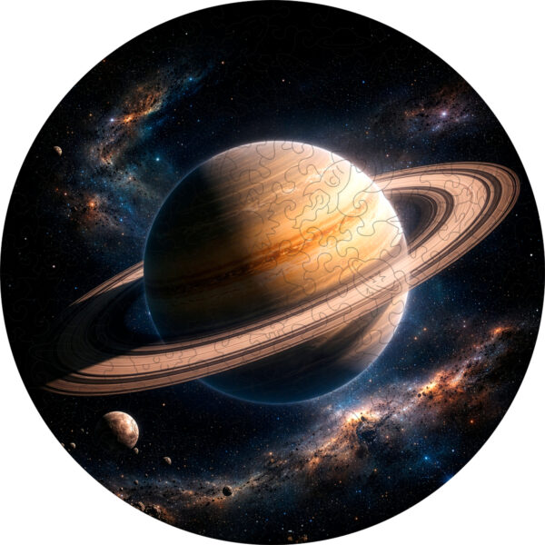 Деревянный пазл «Сатурн» / 30х30см, 195 деталей