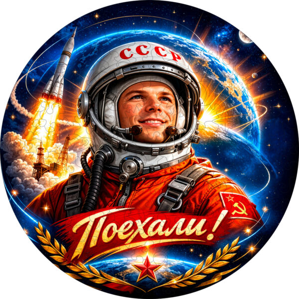 Деревянный пазл «Поехали!» / 30х30см, 195 деталей