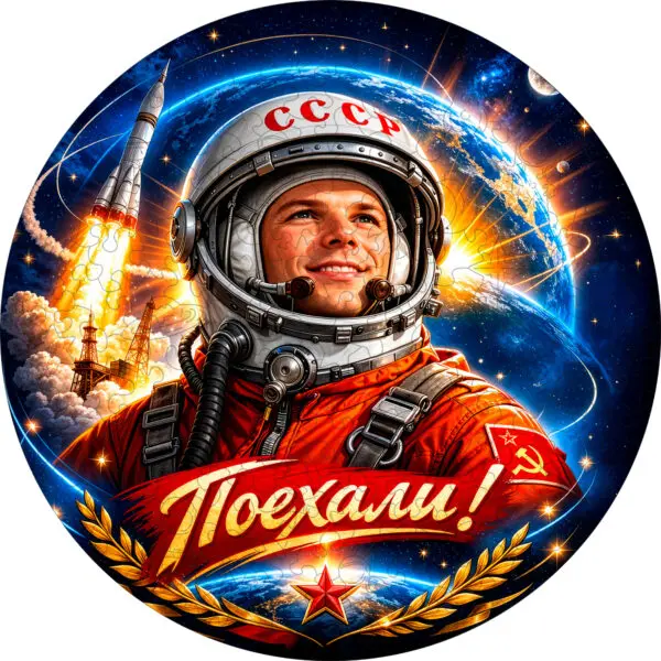 Деревянный пазл «Поехали!» / 30х30см, 195 деталей
