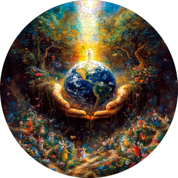 Деревянный пазл "Хранитель планеты" коллекции «Мир легенд» / 30х30см, 204 деталей