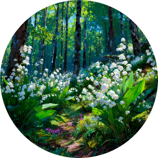 Деревянный пазл "Ландыши в лесу", 30см, 220 деталей