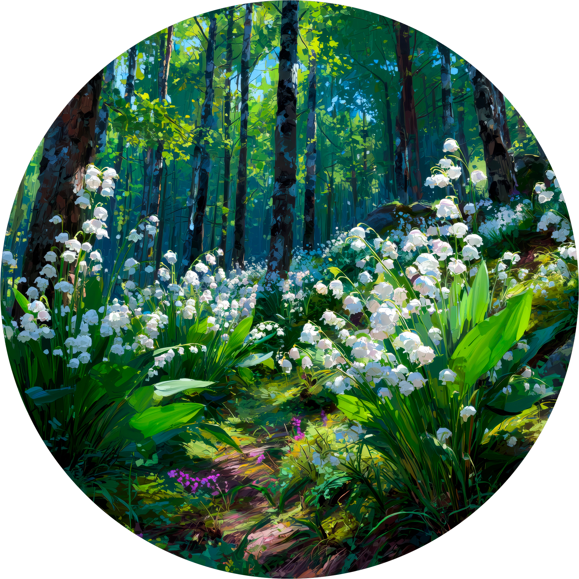 Деревянный пазл "Ландыши в лесу", 30см, 220 деталей