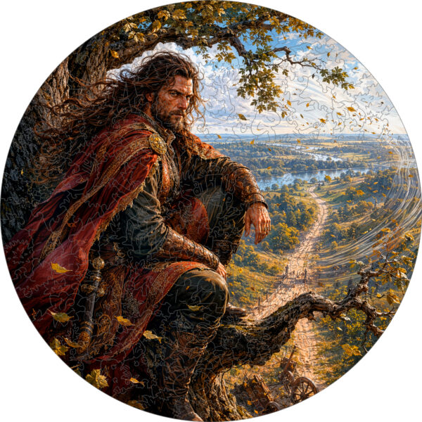 Деревянный пазл "Соловей-разбойник" / 30см, 200 деталей