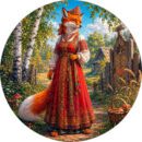 Деревянный пазл "Лиса Патрикеевна" / 30см, 200 деталей