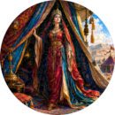 Деревянный пазл "Шамаханская царица" / 30см, 200 деталей